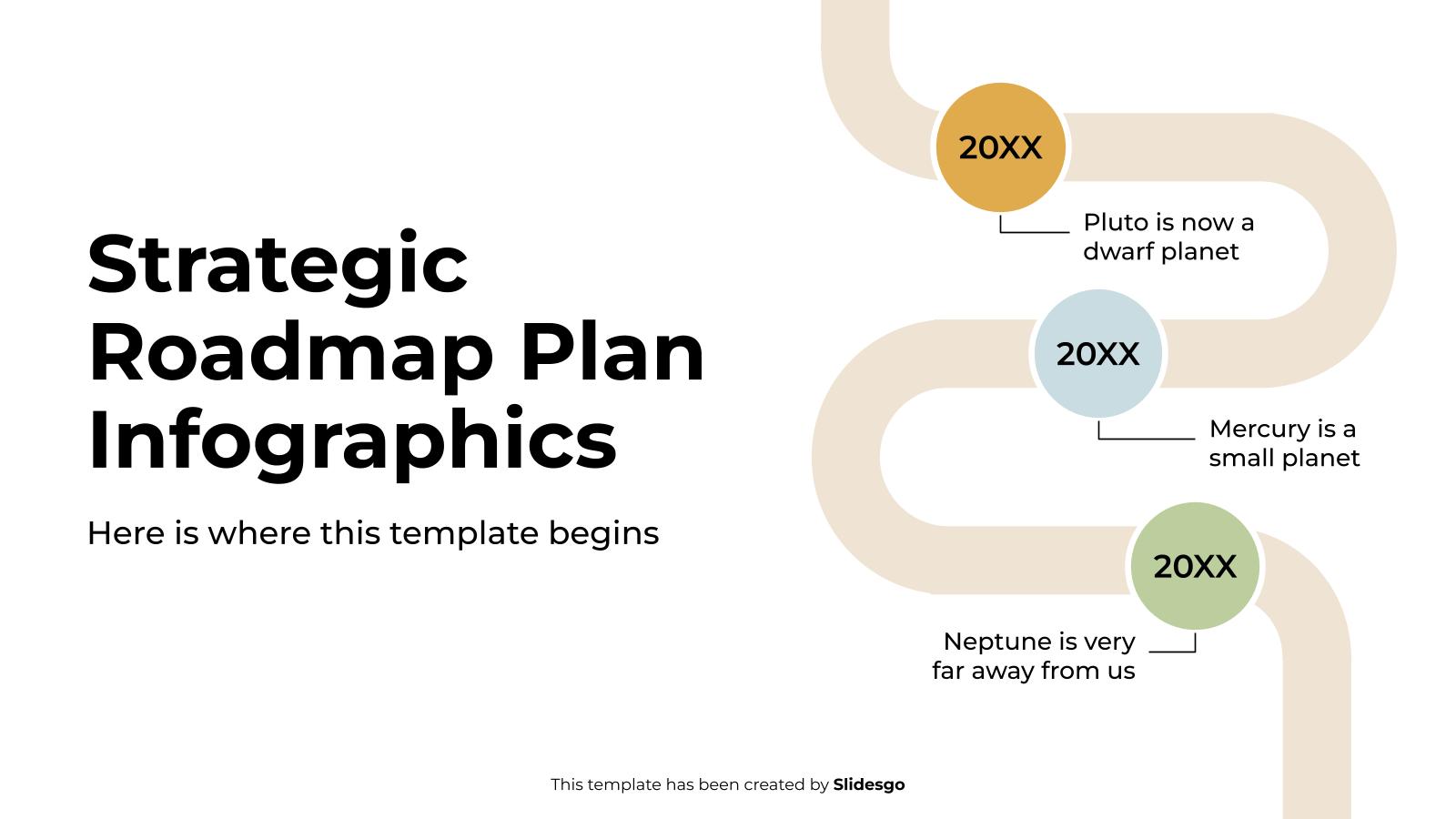 Strategic Roadmap Plan Infographics presentation template 