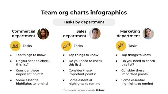 Team Org Charts Infographics Template