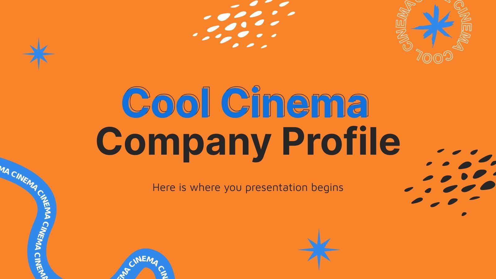 Cool Cinema Company Profile presentation template 