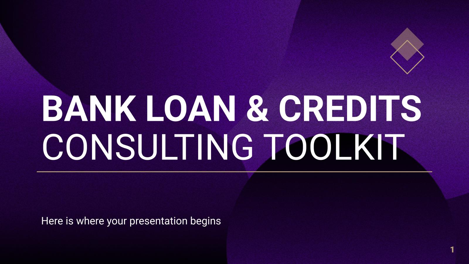 Bankdarlehen & Kredite Beratungstoolkit Präsentationsvorlage