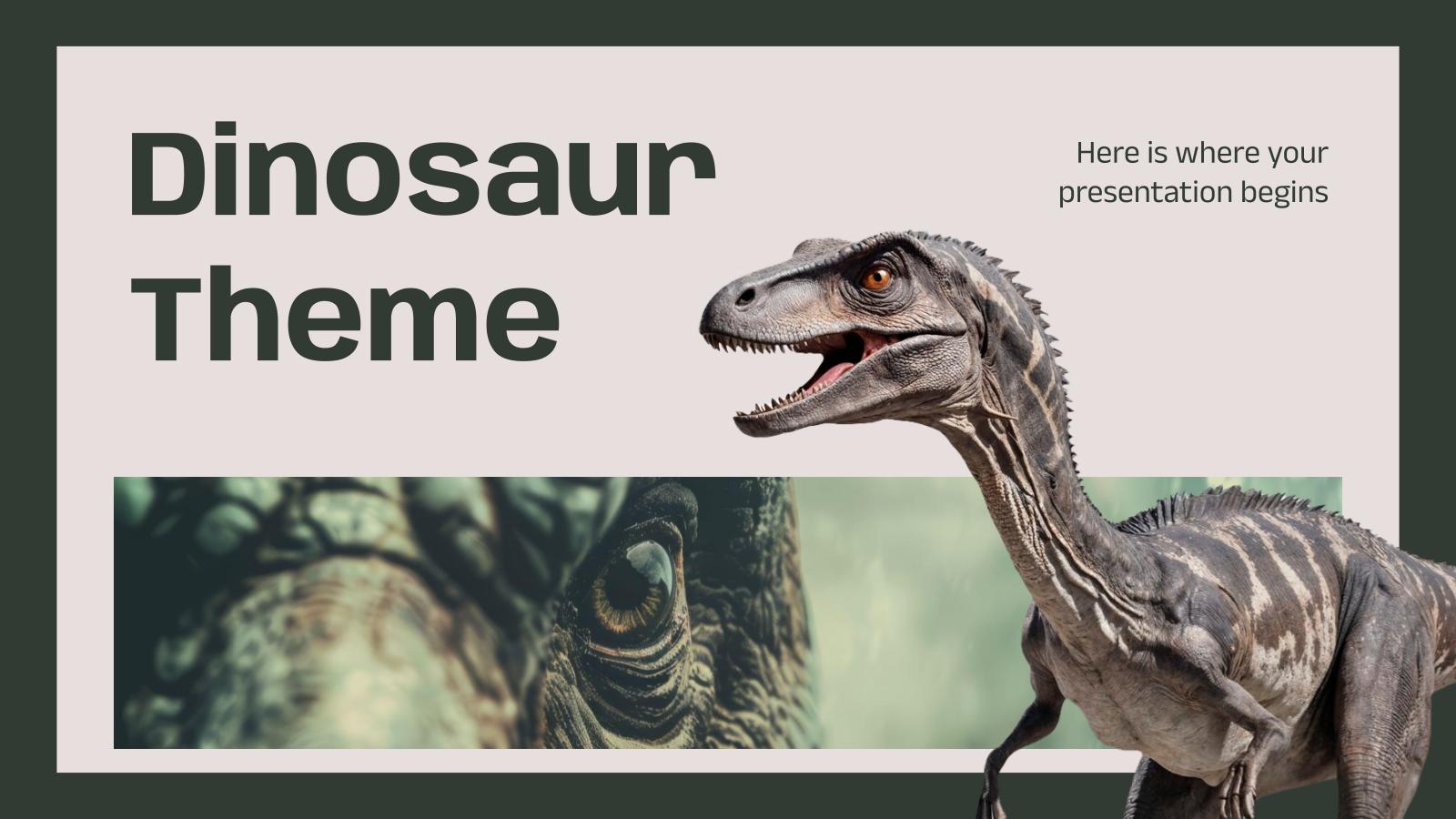 Dinosaur Theme presentation template 