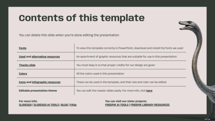 Dinosaur Theme presentation template 
