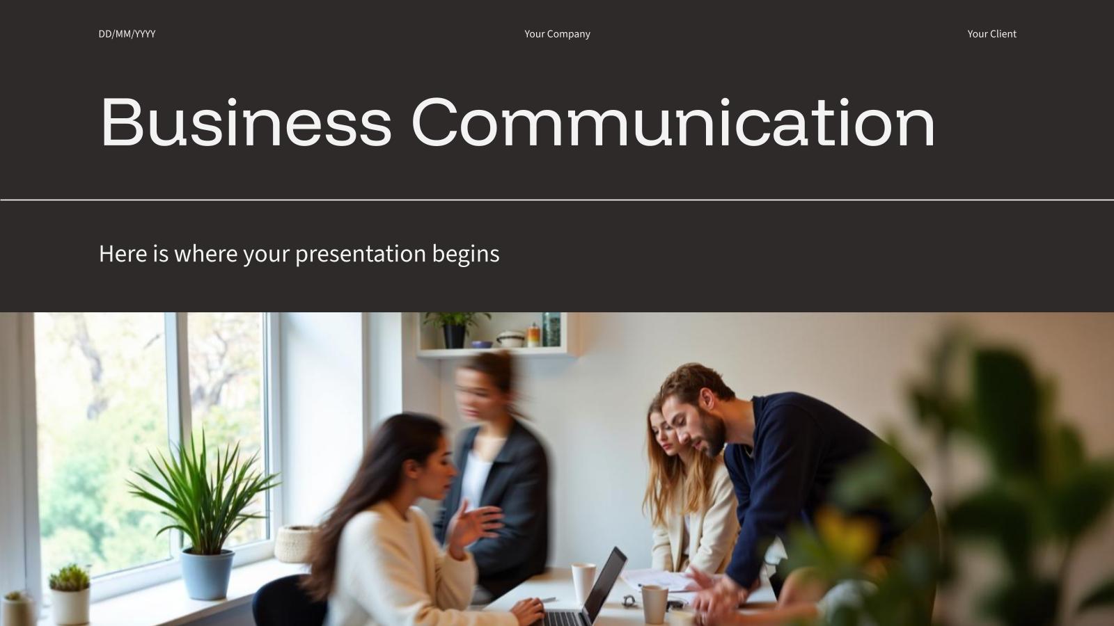 Business Communication presentation template 