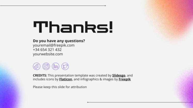 Gradient Colorful Pitch Deck presentation template 
