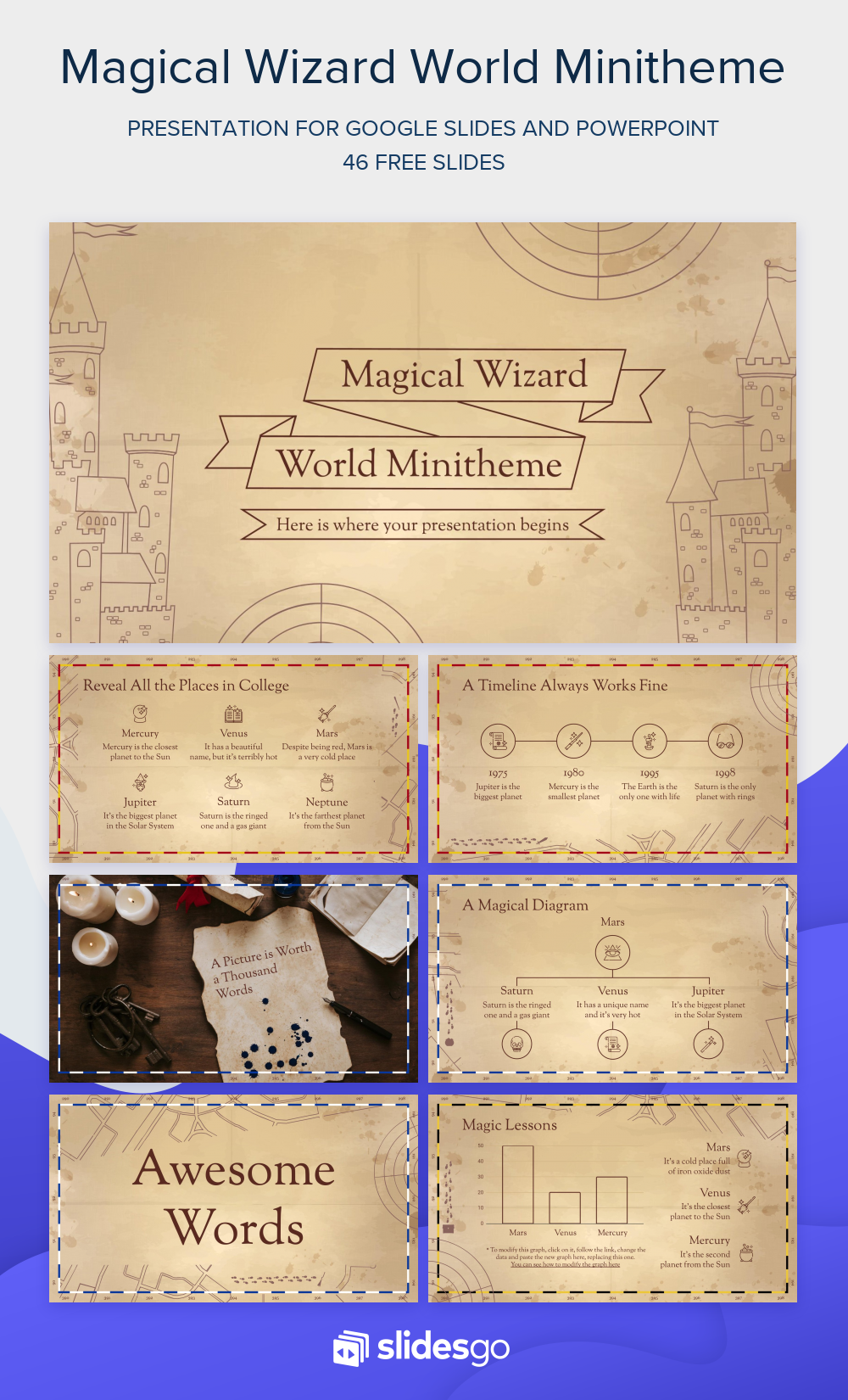 Magical Wizard World Minitheme | Google Slides & PPT template