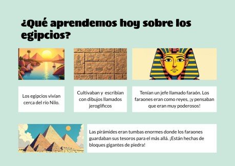 Plantilla de presentación Los egipcios y sus pirámides - 1.º de primaria