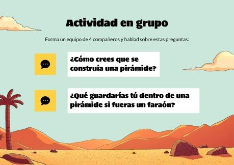 Plantilla de presentación Los egipcios y sus pirámides - 1.º de primaria