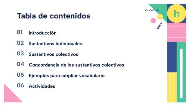 Noms individuels et collectifs Modèles de présentation