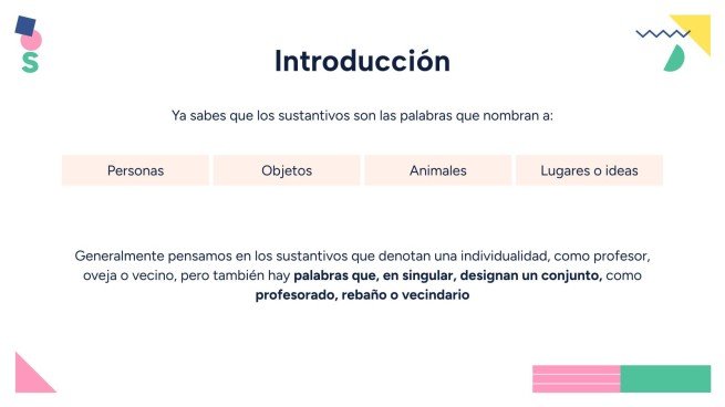 Noms individuels et collectifs Modèles de présentation