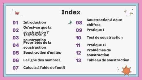 Soustraction sans emprunt Modèles de présentation