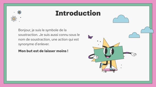 Soustraction sans emprunt Modèles de présentation