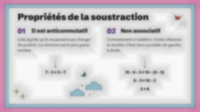 Soustraction sans emprunt Modèles de présentation