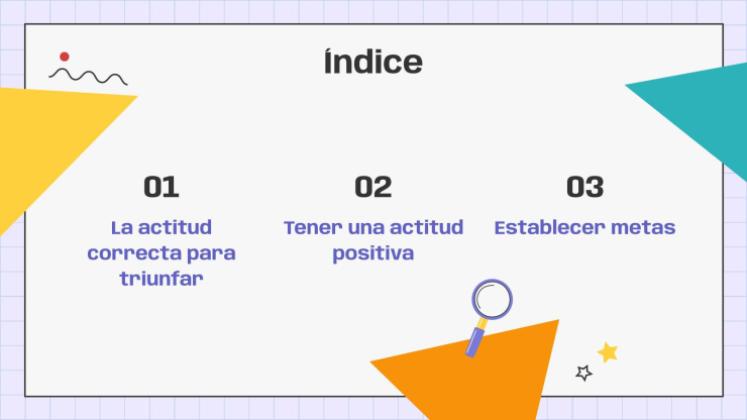 Plantilla de presentación Serie de habilidades para la vida para niños 4: La actitud correcta para alcanzar el éxito