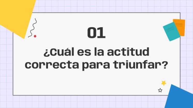 Plantilla de presentación Serie de habilidades para la vida para niños 4: La actitud correcta para alcanzar el éxito