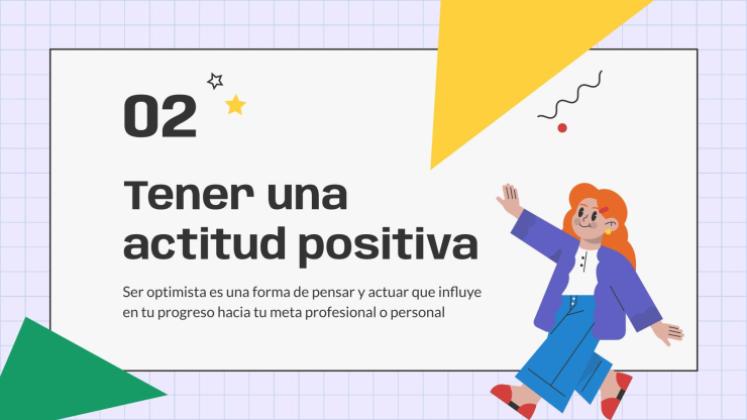 Plantilla de presentación Serie de habilidades para la vida para niños 4: La actitud correcta para alcanzar el éxito