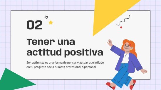 Plantilla de presentación Serie de habilidades para la vida para niños 4: La actitud correcta para alcanzar el éxito