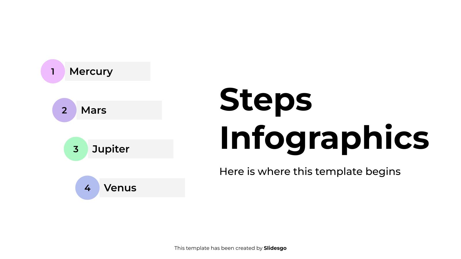 단계 인포그래픽 프레젠테이션 템플릿