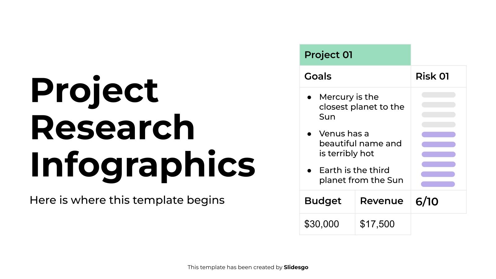 프로젝트 연구 인포그래픽 프레젠테이션 템플릿