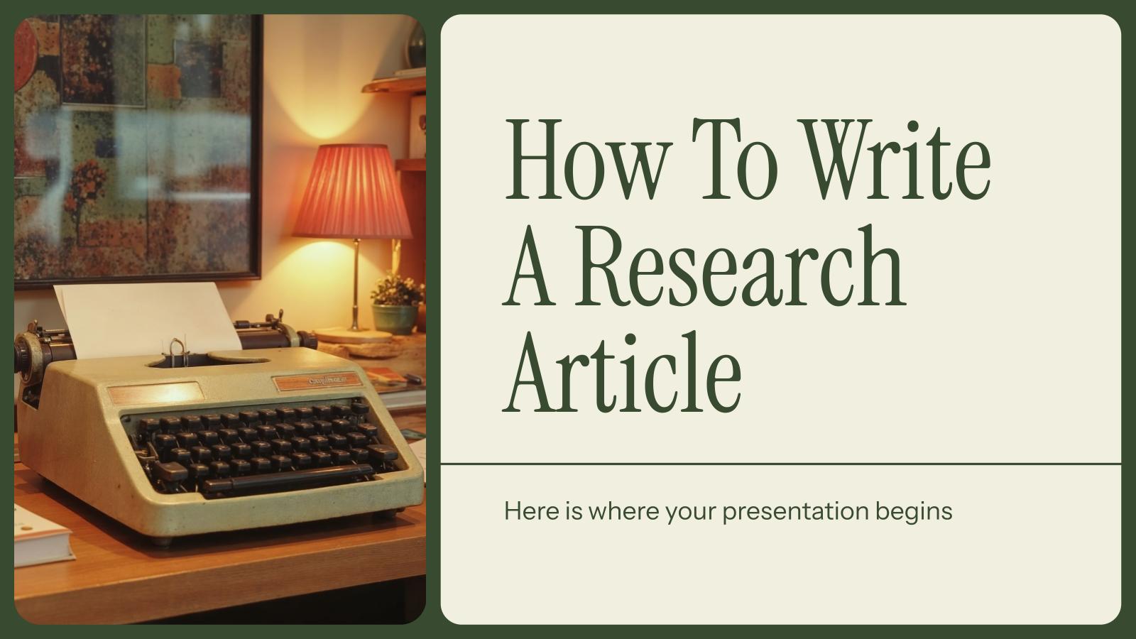 연구 논문 작성 방법 프레젠테이션 템플릿