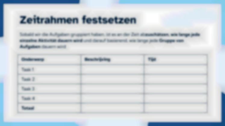 Time-Boxing Schritt für Schritt Präsentationsvorlage