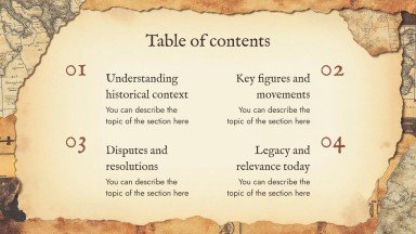 World History Key Moments for High School presentation template 