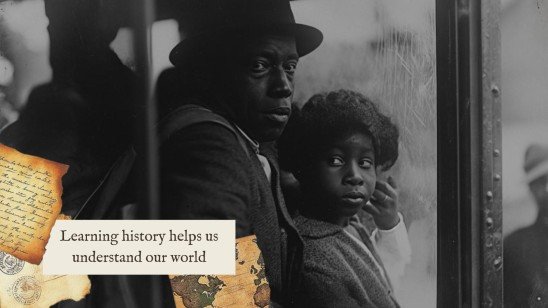 World History Key Moments for High School presentation template 