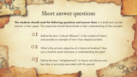 World History Key Moments for High School presentation template 
