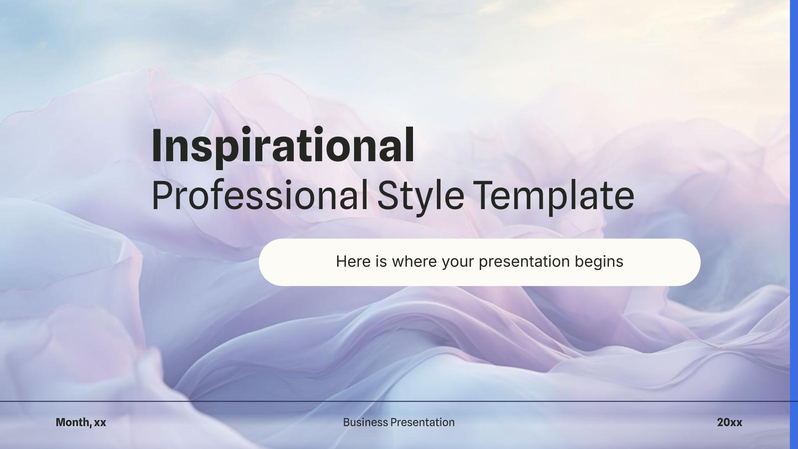 Inspirational Professional Style Template presentation template 