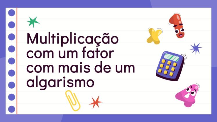 Modelo de apresentação Multiplicação com um fator de vários dígitos