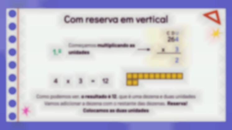 Modelo de apresentação Multiplicação com um fator de vários dígitos