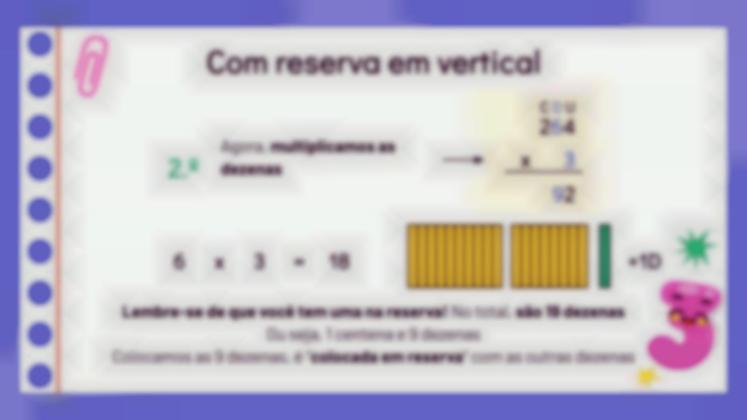 Modelo de apresentação Multiplicação com um fator de vários dígitos