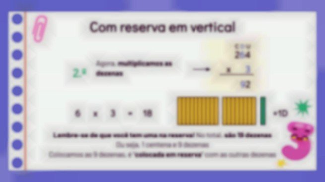 Modelo de apresentação Multiplicação com um fator de vários dígitos