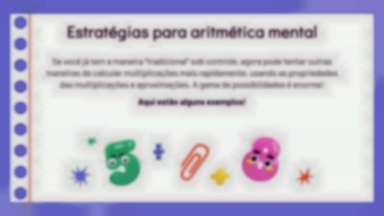 Modelo de apresentação Multiplicação com um fator de vários dígitos