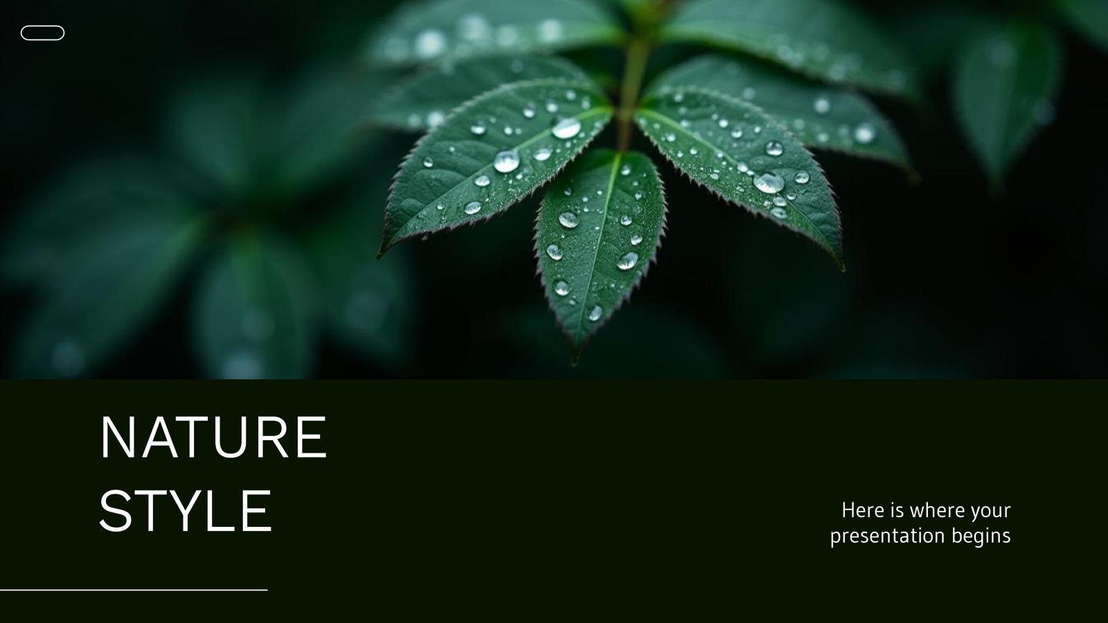 자연 스타일 프레젠테이션 템플릿