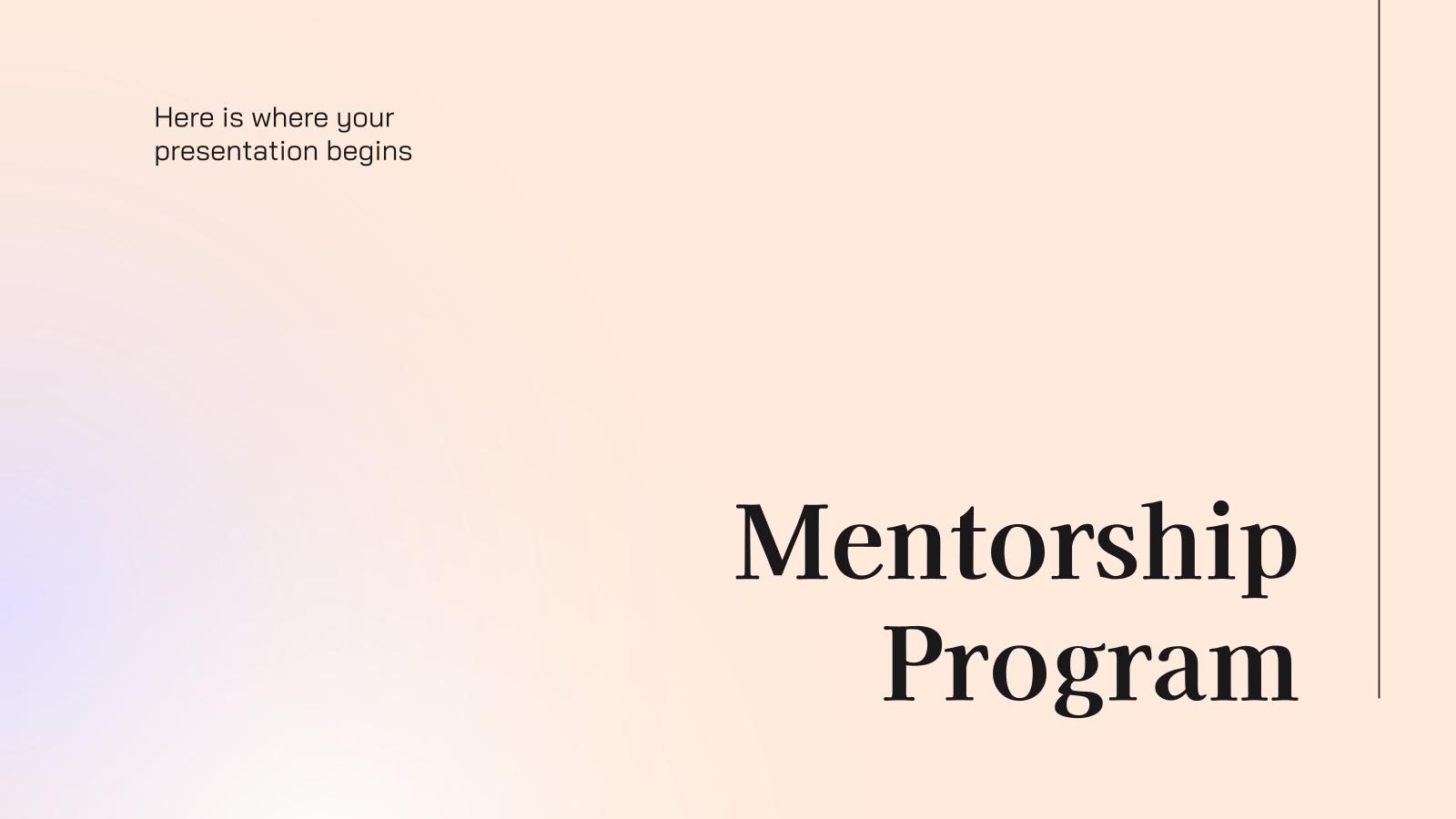 멘토십 프로그램 프레젠테이션 템플릿