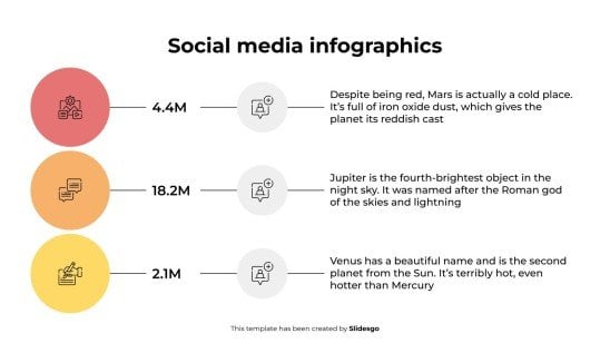 Modelo de apresentação Infográficos de mídia social