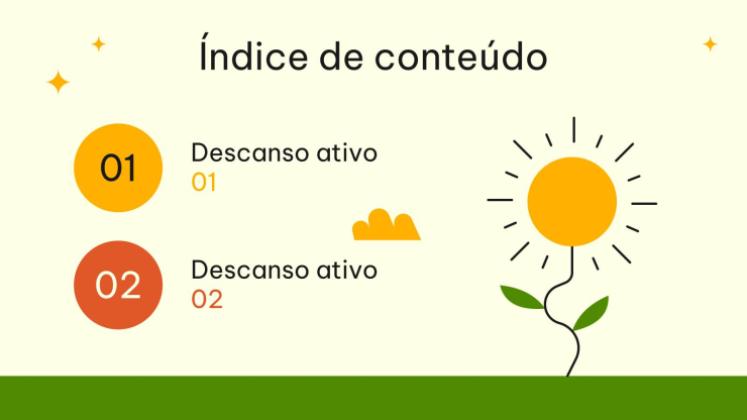 Modelo de apresentação Dinâmica de descanso ativo em sala de aula