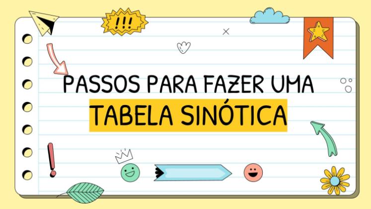 Modelo de apresentação Passos para fazer uma tabela sinótica