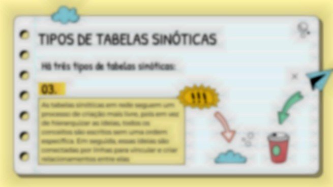 Modelo de apresentação Passos para fazer uma tabela sinótica