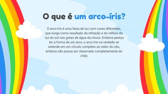 Modelo de apresentação O arco-íris: como é formado?