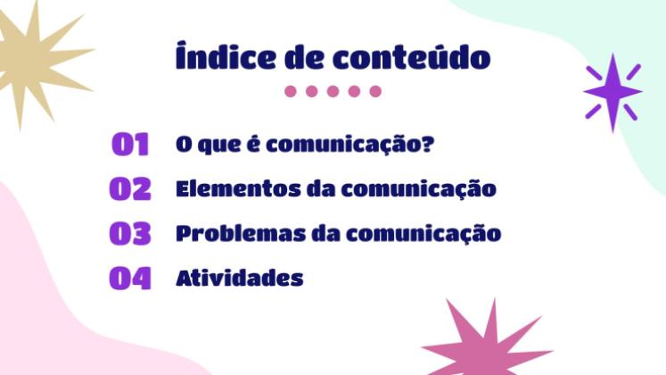 Modelo de apresentação Elementos de comunicação