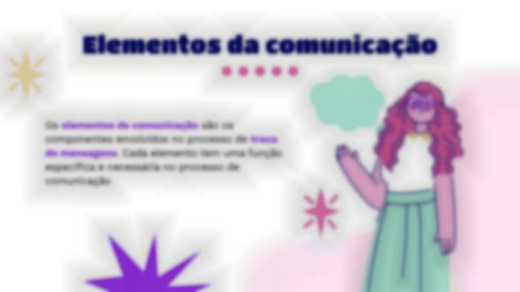 Modelo de apresentação Elementos de comunicação