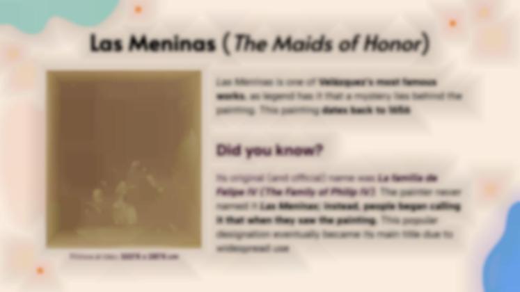 Le mystère de Vélazquez Modèles de présentation