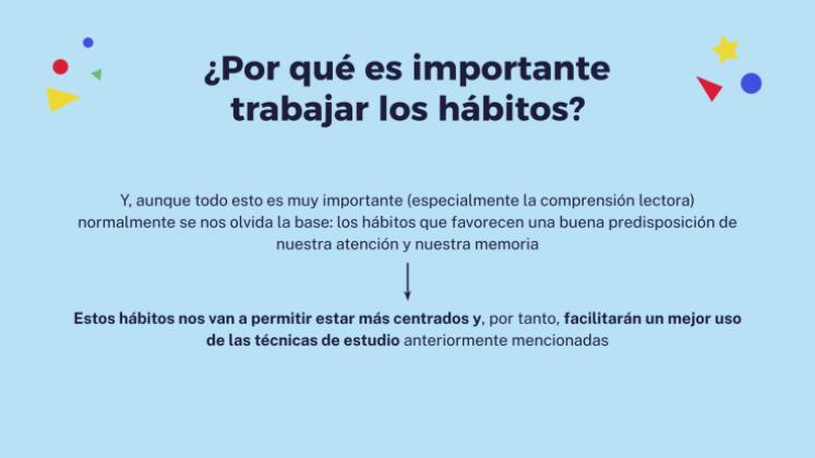 Plantilla de presentación Hábitos importantes para el estudio