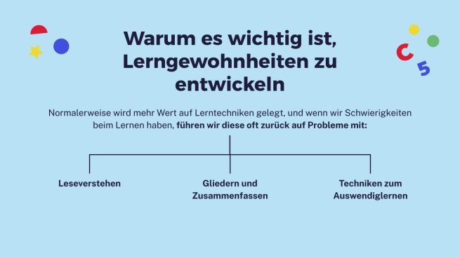 Wichtige Lerngewohnheiten Präsentationsvorlage