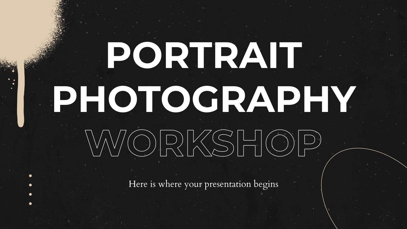 Portrait Photography Workshop presentation template 