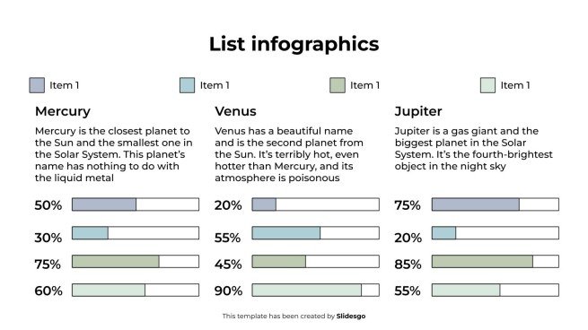 List Infographics Template