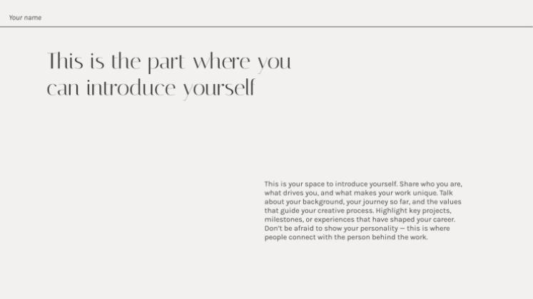 Personal branding Portfolio presentation template 
