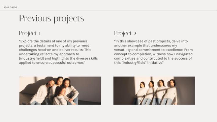 Personal branding Portfolio presentation template 