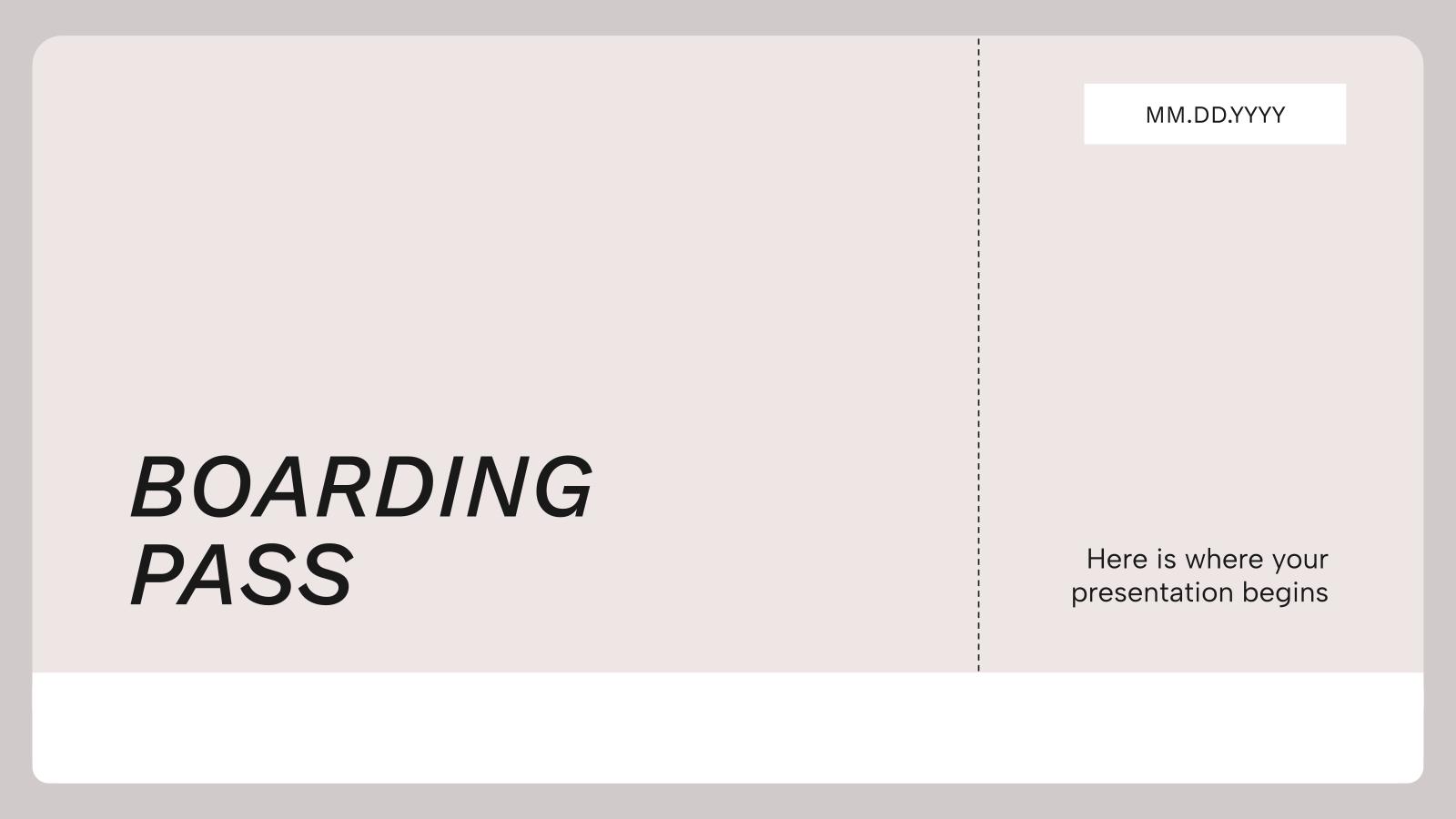 Bordkarte Präsentationsvorlage